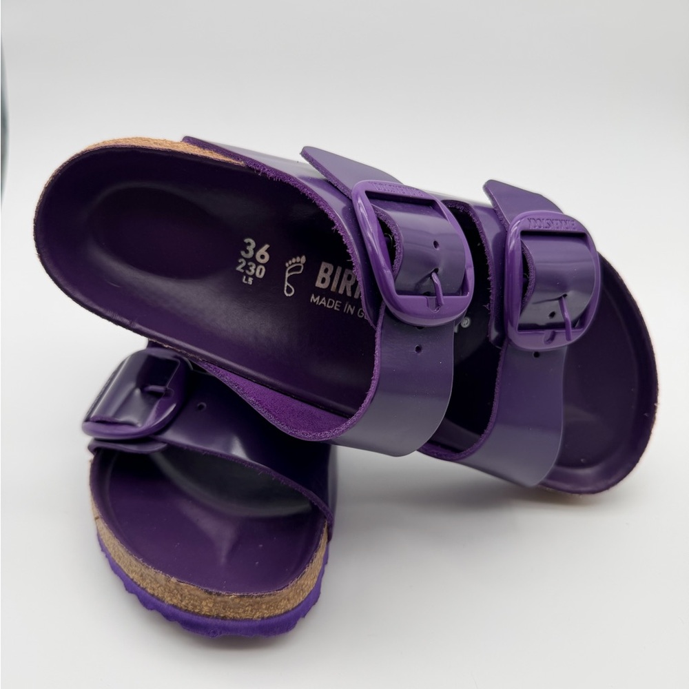 Birkenstock Deep Purple Sandals hard bottom!